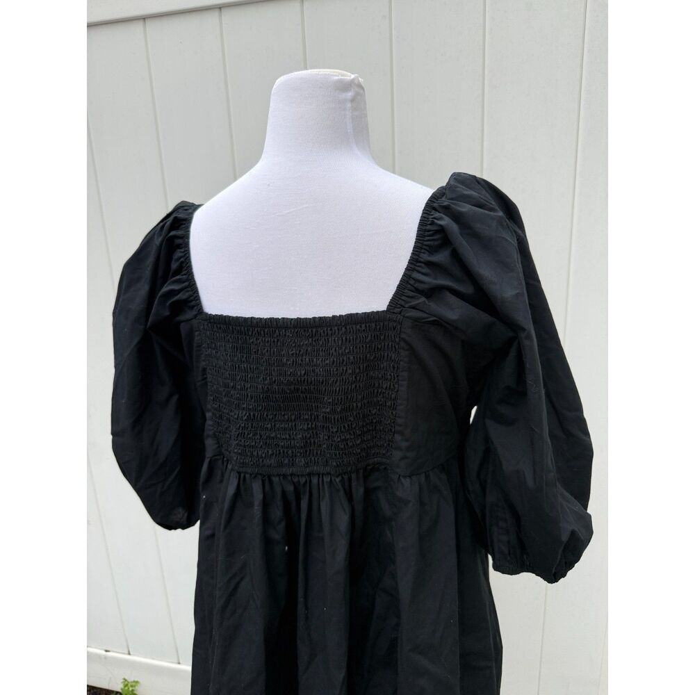 Abercrombie & Fitch Dress Emerson Poplin Puff Sleeve Size XL - Picture 7 of 10